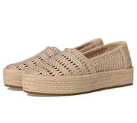 TOMS Valencia Damen-Espadrille mit Blumenmuster, gehäkelt, legerer Schnitt, gebrochenes Weiß, Champagner-Metallic, 5