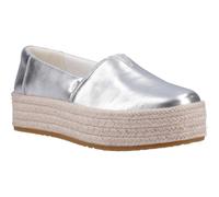 TOMS Valencia Damen Espadrilles aus silbernem Leder. EU 39/UK 6