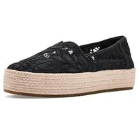 Toms Valencia black floral crochet 40