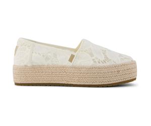 Toms Valencia egret floral crochet 42.5