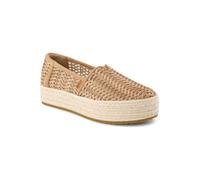 TOMS Valencia Plateau-Espadrille für Damen, Obermaterial aus Textil, OrthoLite-Einlegesohle, Bronze-Deko-Korbgeflecht, 7