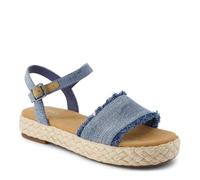 TOMS Women's, Abby Sandal, Dark Sky Denim, 36.5 EU