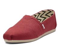 Toms Women's Alpargata Classic Slip-on Espadrille, Textile Upper, Red Heritage Canvas, 36