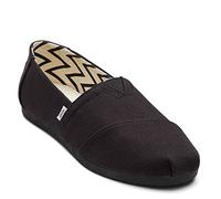 Toms Women's Alpargata Recycled Cotton Canvas Black/Black 9.5 D - Wide