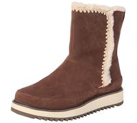 TOMS Women's Bergen Snow Boot, Water Resistant Oak Brown Suede, 38.5 EU