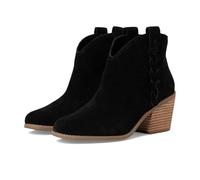 TOMS Women's Constance Ankle Boot, Black Suede Braid, 37.5 EU