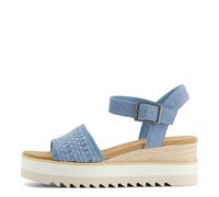 TOMS Damen Diana Sandale, Faded Sky Denim Basket Weave/Suede, 38.5 EU