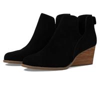 TOMS Damen Gwen Stiefelette, Schwarze Velourslederoptik, 43.5 EU