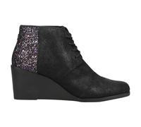 Toms Womens Hyde Glitter Round Toe Casual Boots Ankle Mid Heel 2-3" - Black, Schwarz, 38 EU