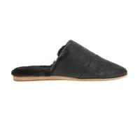 TOMS Women's Jade Mule, Black Metallic Suede Faux Fur, 35.5 EU