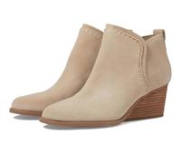TOMS Womens Kaia Round Toe Casual Boots Ankle Mid Heel 2-3" - Beige, Wildleder, Hellbraun, 37 EU