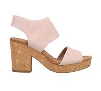 TOMS Women's Majorca Platform Heeled Sandal, Ballet Pink Suede, 40 EU