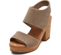 TOMS Women's Majorca Platform Heeled Sandal, Dune Suede, 42.5 EU