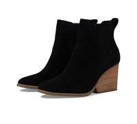 TOMS Womens Noa Ankle Round Toe Chelsea Casual Boots Ankle High Heel 3" & Up - Brown, Schwarzes Wildleder, 42 EU