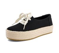TOMS Women's Valencia Lace-Up Platform Espadrille, Textile Upper