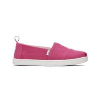 TOMS Youth Girl's Classic Alpargata Espadrille Loafer Flat, Fuchsia Heritage Canvas, 5 UK