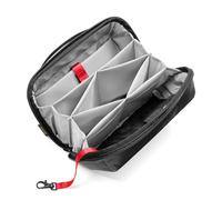 tomtoc Kabeltasche Zubehörtasche, Elektronik Zubehör Kabel Organizer Tasche Tech Pouch, Reise Cable Bag für Ladekabel, Festplatte, MacBook Adapter, Ladegerät, PowerBank, SD Karten, Schwarz