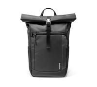 tomtoc Rolltop Rucksack Herren Damen 25L-30L Wasserdicht Schulrucksack Tagesrucksack mit 17,3 zoll Laptopfach, Groß Laptop Travel Backpack Daypack für Uni, Arbeit, Fahrrad, Reisen und Wandern, Schwarz