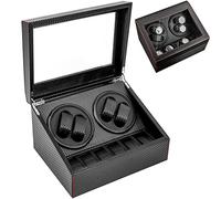 TONFEION Automatik Uhrenbeweger 4 Uhren + 6 Uhren, Watch Winder Luxuriöser Uhrenbox, Schmuckschatulle Uhrenständer Box, Uhrenkasten Geräuscharm, Uhrendreher Aufbewahrungsbox