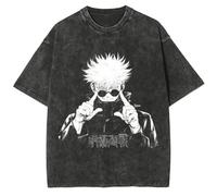 Tongyundacheng Anime JJK T-Shirt Gojo Satoru/Geto Suguru/Fushiguro Megumi Cosplay Shirt Anime-Druck Kurzarm Lässige Sommer-Oberteile für Männer Frauen, Typ 6, M
