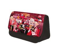 Tongyundacheng Hazbin Hotel-Federmäppchen, Cartoon-Druck, Anime, Alastor, Engel, Staub, Charlie, Federmäppchen, große Aufbewahrungstasche, Stifteetui, Schule, Bürobedarf, Schreibwaren-Tasche für
