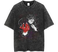 Tongyundacheng JJK Anime T-Shirt Gojo Satoru/Itadori Yuji/Fushiguro Megumi Cosplay-Outfits Schwarzes Anime-Print-Shirt Lässiges Sommer-Sport-Oberteil für Männer Frauen, Typ 11, S
