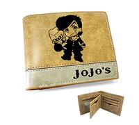 Tongyundacheng JoJo's Bizarre Adventure Anime Geldbörse PU Leder Münzgeldbörse Kurz Bifold Geldbörse Kartenhalter für Herren