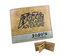 Tongyundacheng JoJo's Bizarre Adventure Anime Geldbörse PU Leder Münzgeldbörse Kurz Bifold Geldbörse Kartenhalter für Herren