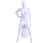 TonHan FC+66W Frau schöne weibliche männliche abstrakte weiße Matt lackierte Schaufensterpuppe Schaufensterfigur (FC+66W Frau)