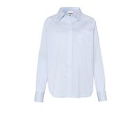 Klassische Bluse TONI "Charly", Damen, Gr. 42, blau (hellblau 052), Web, , Casual, comfort fit normal, hoch geschlossener Ausschnitt, Manschette, Blusen Bluse, mit schräger Brusttasche (51113922-42) h