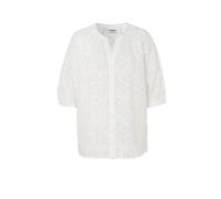 Schlupfbluse TONI "Conni KA", Damen, Gr. 38, weiß, Web, Obermaterial: 100% Baumwolle, unifarben, lässig geschnitten hüftbedeckend, Rundhals, Bündchen, Blusen Schlupfbluse, mit floralem Muster (3846755