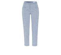 Stoffhose TONI "Sue Joggpants 7/8", Damen, Gr. 44, N-Gr, blau bleached, Web, Obermaterial: 77% Baumwolle, 20% Polyamid, 3% Elasthan, unifarben, schmal lang, Hosen Stoffhose, mit Stretch (70919040-44)