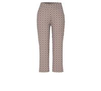 Palazzohose RELAXED "Scarlet 3/4", Damen, Gr. 44, Lang, braun (schwarz braun 078), Jersey, Obermaterial: 65% Polyester PES. 30% Baumwolle CO. 5% Elasthan EL., gemustert, slim fit 3/4-Länge, Hosen Pala