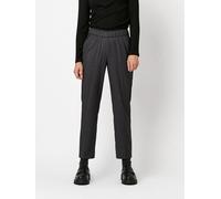 Schlupfhose TONI "Sue Ankle", Damen, Gr. 44, N-Gr, grau (anthra), Web, Obermaterial: 62% Polyester, 35% Viskose, 3% Elasthan, unifarben, casual, regular fit knöchellang, Hosen, Sommerhose mit Bundfalt