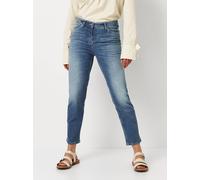 7/8-Jeans TONI "Perfect Shape", Damen, Gr. 34, N-Gr, blau (mid blau), Denim/Jeans, Obermaterial: 92% Baumwolle, 6% Polyester, 2% Elasthan, unifarben, slim fit 7/8-Länge, Jeans, mit Stretch (43882625-3