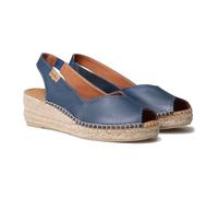 TONI PONS BERNIA-P Espadrilles mit Keilabsatz für Damen im Peep-Toe-Stil aus Leder., Ozean, 38 EU