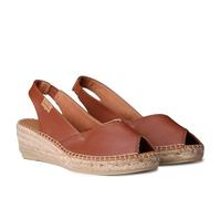 TONI PONS BERNIA-PM Espadrilles mit Keilabsatz aus Leder, Nougat, 37 EU