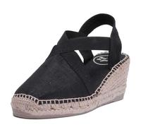 Toni Pons Damen-Espadrille aus Baumwolle - TER - Schwarz, 36 EU