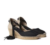 Toni Pons Damen-Espadrille aus Baumwollstoff - CALONGE - Schwarz, 45 EU