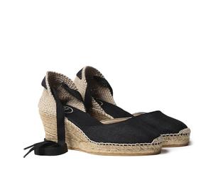 Toni Pons Damen-Espadrille aus Baumwollstoff - CALONGE - Schwarz, 45 EU