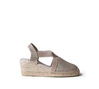 Toni Pons Damen-Espadrille aus Baumwollstoff - Triton - Platin, 39 EU