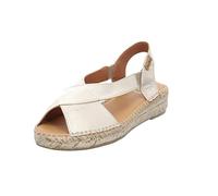Toni Pons Damen Espadrille aus Leder - ELDA - Platin, 40 EU