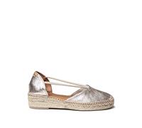 Toni Pons Damen Espadrille aus Leder - ERLA - Platin, 41 EU