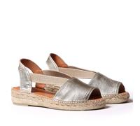 Toni Pons Damen Espadrille ETNA aus Leder Platin 38 EU