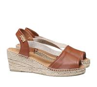 Toni Pons Damen Espadrille aus Leder - TEIDE-P - Nougat, 37 EU