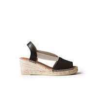 Toni Pons Damen Espadrille aus Leder - TEIDE-P - Schwarz, 40 EU