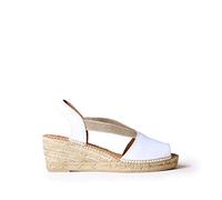 Toni Pons Damen Espadrille aus Leder - TEIDE-P - Weiß, 38 EU