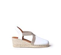 Toni Pons Damen Espadrille aus Leder - TOSSA - Weiß, 41 EU