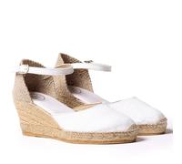 Toni Pons Damen-Espadrille aus Leinen - CALDES - Weiß, 39 EU