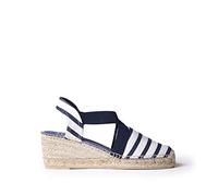 Toni Pons Damen-Espadrille aus Stoff - TARBES Roh-Marineblau, 40 EU